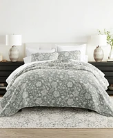 ienjoy Home Textured Floral Reversible -Pc. Quilt Set