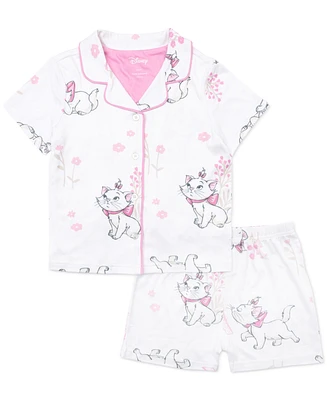 Ame Toddler Girls Adorable Marie Short Coat Pajamas, 2 Piece Set