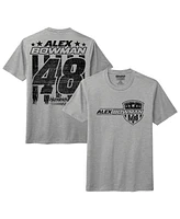 Hendrick Motorsports Team Collection Men's Heather Gray Alex Bowman Patriotic T-Shirt