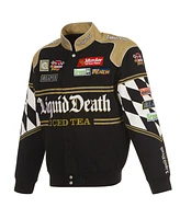 Jh Design Men's Black Nascar Liquid Death Full-Snap Twill Uniform Jacket