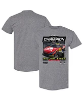 Checkered Flag Sports Men's Heather Gray William Byron 2025 Daytona 500 Champion Winner T-Shirt