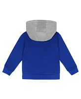 Outerstuff Toddler 2-Piece Heather Gray/Royal Chicago Cubs Wind Up Pullover Hoodie and Sweatpants Set