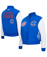 Pro Standard Women's Royal Chicago Cubs Game Day Classics Wool Full-Zip Varsity Jacket