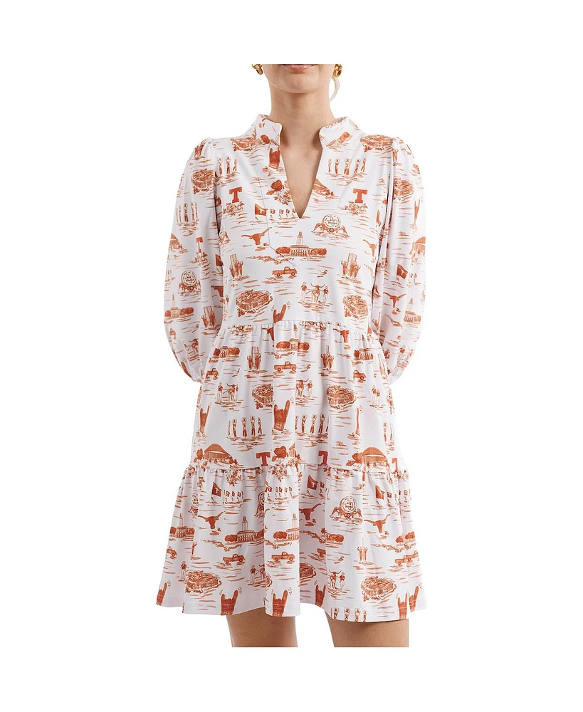 Smith & Quinn Women's Texas White/Burnt Orange Longhorns Tailgate Collection Tory Dress