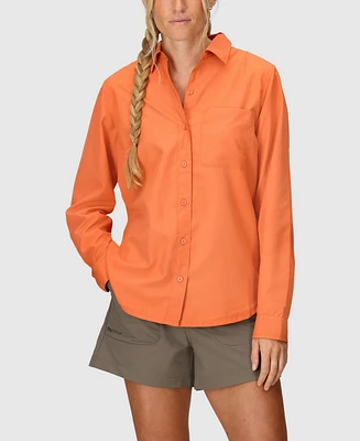 Marmot Women's Air Exchange Upf 40 Ls Classic Collar Shirt