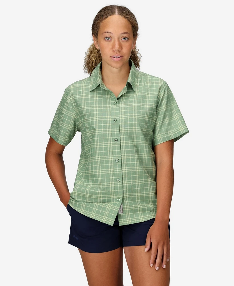 Marmot Women's Air Exchange Novelty Short Sleeve Camp Collar Shirt