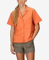 Marmot Women's Air Exchange Upf 40 Camp Short Sleeve Collar Shirt