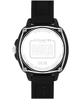 Coach Women's Kitt Black Silicone Strap Watch, 35.4mm