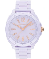 Coach Women's Kitt Lavender Ceramic Bracelet Watch, 38mm
