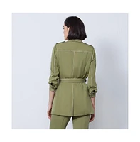 Etcetera Women's Green Safari Jacket Chatterley