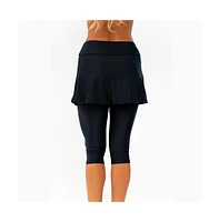 Calypsa Women's Skirted Swim Capris