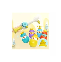 Sperric Toddler Egret Magnetic Fishing Game Bath Toy with Fishing Rod & Surprise Animal Eggs, Floating Water Toy Kids, Fun Hand-Eye Coordination Game