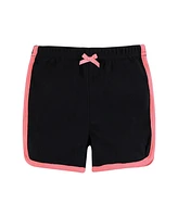 Hudson Baby Girls Shorts Bottoms 4-Pack, Coral, Months