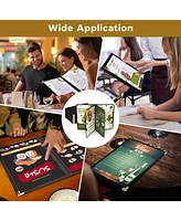 WeChef 10 Pack Restaurant Menu Covers 8.5" x 14" Book Style 4 Pages 6 Views Cafe