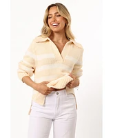 Petal and Pup Women's Shea Striped Collar Knit Sweater