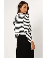 Petal and Pup Women's Cynthia Striped Button Front Cardigan