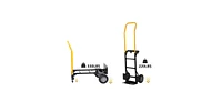 Hand Truck Dual Purpose 2 Wheel Dolly Cart and 4 Wheel Push Cart with Swivel Wheels 330 Lbs Capacity Heavy Duty Platform Cart for Moving/Warehouse/Gar