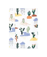 Hudson Baby Boys and Girls Cotton Poly Flannel Burp Cloths 8-Pack, Fun Desert, One Size