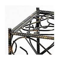 Scrolled Plant Stand with Square Top for Elegant Indoor and Outdoor Display