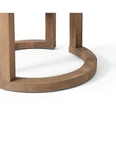 Acacia Wood Side Table, Patio, Pool, Porch (Brown Wash)
