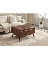 Mid-century modern storage bench/coffee table, Assembled, Living/entry/family room