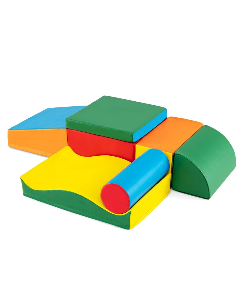 Slickblue Kids 7-Piece Climbing Toys Set Fun and Safe Playground Equipment for Active