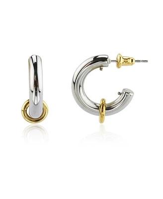 Stainless Steel Two-Tone Earrings