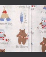 Hudson Baby Luvable Friends Boys Cotton Poly Flannel Burp Cloths 8-Pack, Bear, One Size