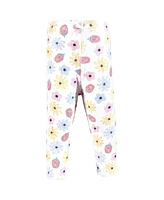 Hudson Baby Girls Cotton Pants and Leggings, Strawberry Flowers