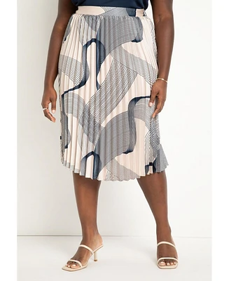 Eloquii Plus Pleated Midi Skirt