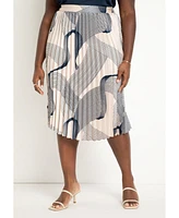 Eloquii Plus Pleated Midi Skirt