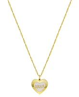 Unwritten Mother of Pearl Diamond Cut Heart Nana Necklace