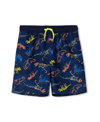 Lands' End Big Boys Husky Active Stretch Swim Trunks