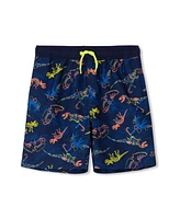 Lands' End Big Boys Husky Active Stretch Swim Trunks