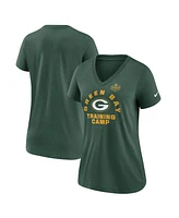 Nike Women's Green Bay Packers 2022 Training Camp Tri-Blend V-Neck T-Shirt