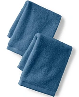 Lands' End Turkish Quick-Dry Cotton 2-Piece Washcloth Set