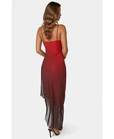Bebe Women's Ombre Chiffon Cowl Dress