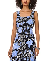Vince Camuto Women's Printed Square-Neck Wide-Leg Jumpsuit