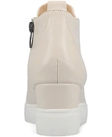 Journee Collection Women's Clara Inside Zip Wedge Sneakers