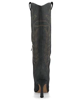 Journee Collection Women's Laramie Embroidery Detail Knee High Western Boots