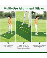 5 x 3 ft Artificial Turf Grass Practice Mat for Indoors and Outdoors