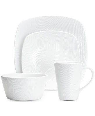 Noritake Colorscapes White-on-White Dune 4-Pc. Square Place Setting