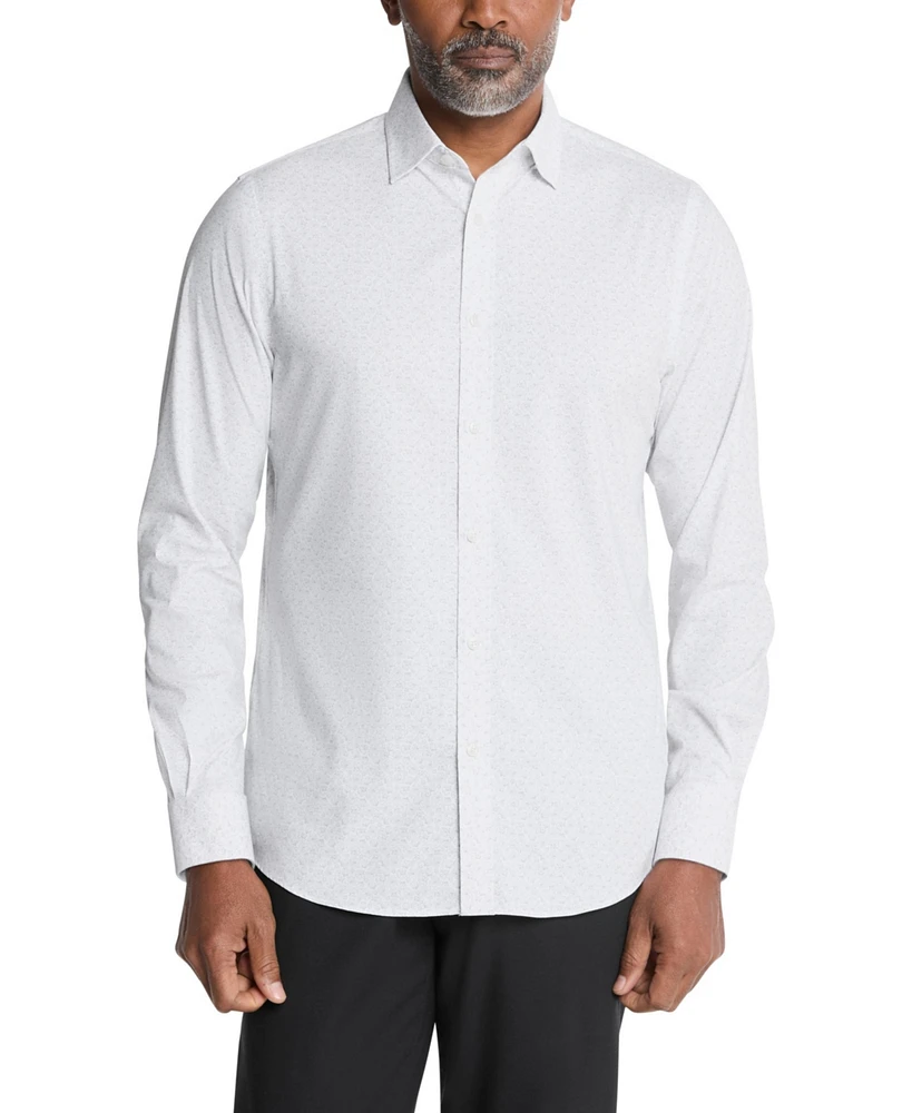 Michael Kors Men's Eco Passport Stretch Untucked Slim Fit Dress Shirt