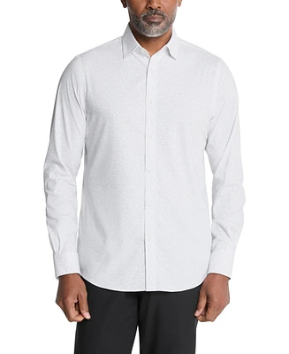 Michael Kors Men's Eco Passport Stretch Untucked Slim Fit Dress Shirt