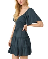 O'Neill Juniors' Layken Short-Sleeve Solid Mini Dress