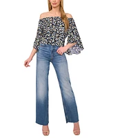 Vince Camuto Women's Printed Off-The-Shoulder Top