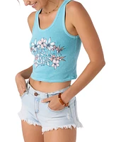 O'Neill Juniors' Plumeria Scoop-Neck Graphic Tank Top