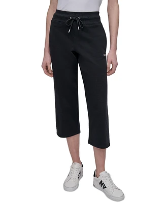 Dkny Sport Women's Studded-Logo Cropped Pants