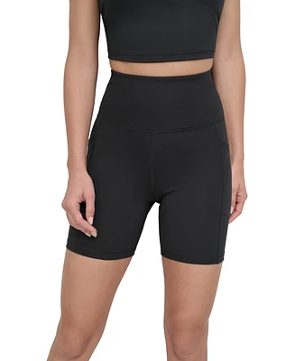 Dkny Sport Women's Balance Compression Super-High Rise Bike Shorts