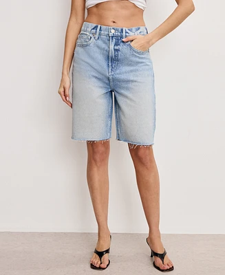 Good American Women's Standard Denim Bermuda Shorts